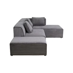 KARE Design Canapé D'angle Infinity Cord Gris Droite ^ Canapé & Banquette