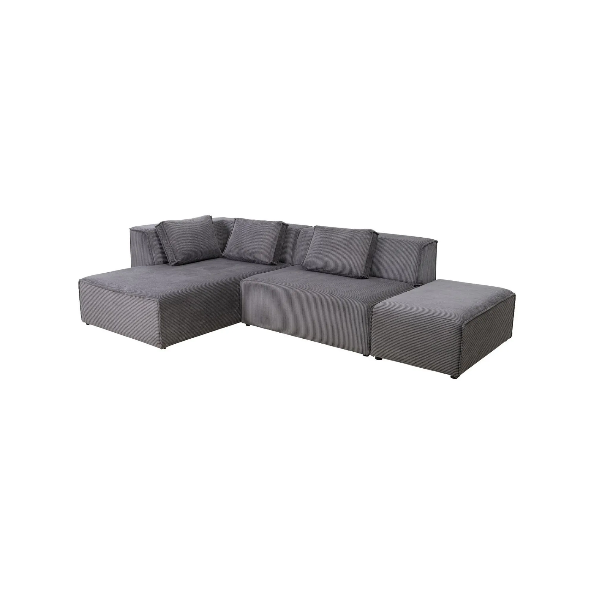 KARE Design Canapé D'angle Infinity Cord Gris Gauche ^ Canapé & Banquette