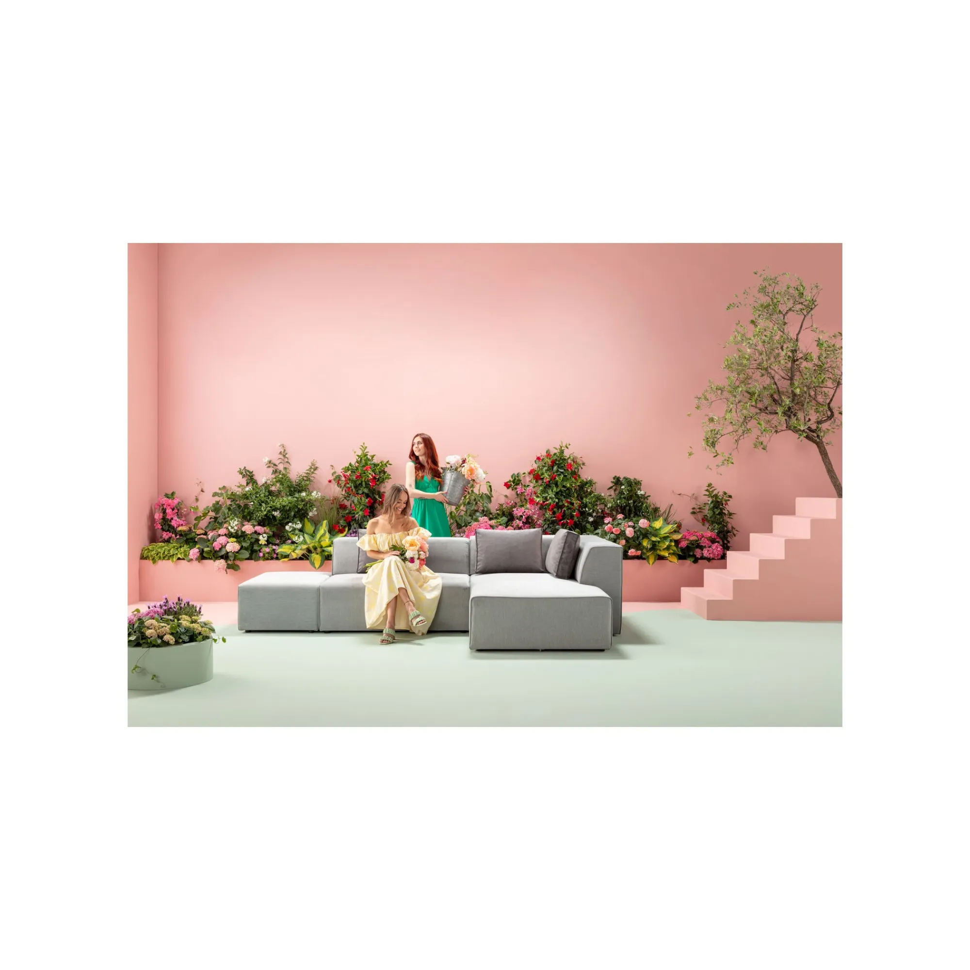 KARE Design Canapé D'angle Infinity Droite Gris ^ Canapé & Banquette