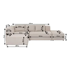 KARE Design Canapé D'angle Infinity Gauche Crème ^ Canapé & Banquette