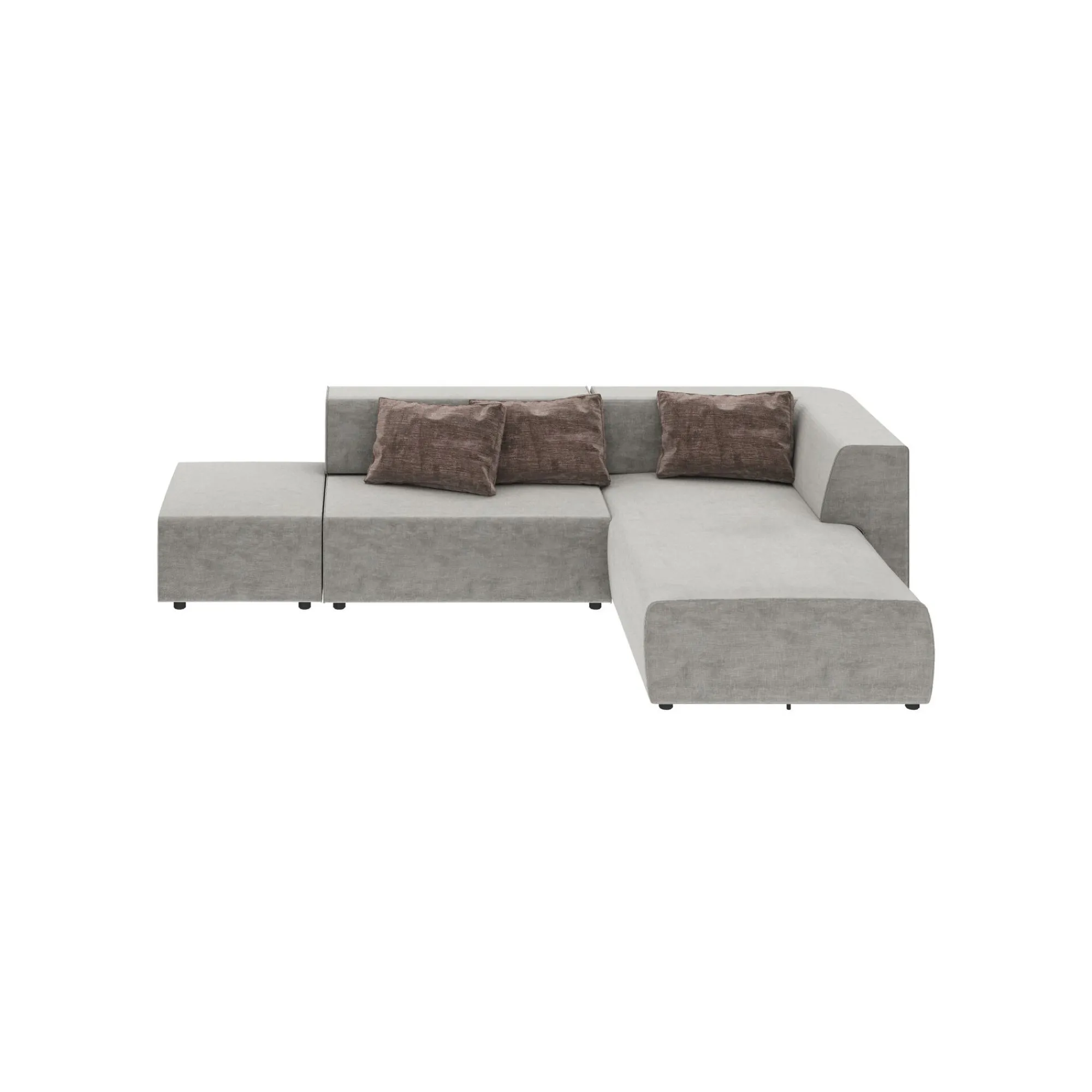 KARE Design Canapé D'angle Infinity Vegas Droite Gris ^ Canapé & Banquette
