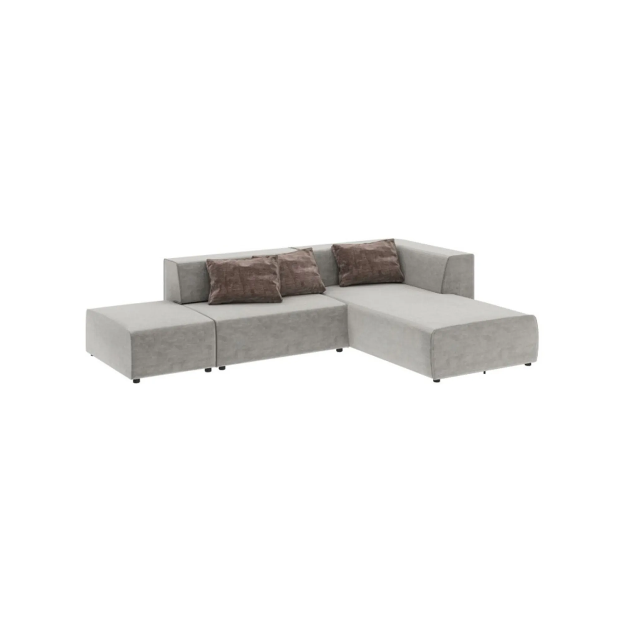 KARE Design Canapé D'angle Infinity Vegas Droite Gris ^ Canapé & Banquette