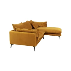 KARE Design Canapé D'angle Monza Droite Velours Ocre ^ Canapé & Banquette