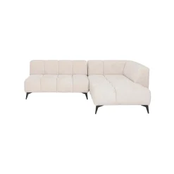 KARE Design Canapé D'angle Nia Droite Velours Crème ^ Canapé & Banquette