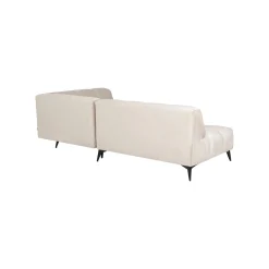 KARE Design Canapé D'angle Nia Droite Velours Crème ^ Canapé & Banquette