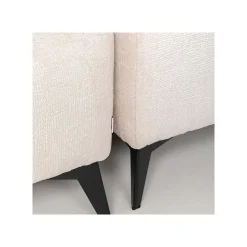 KARE Design Canapé D'angle Nia Droite Velours Crème ^ Canapé & Banquette