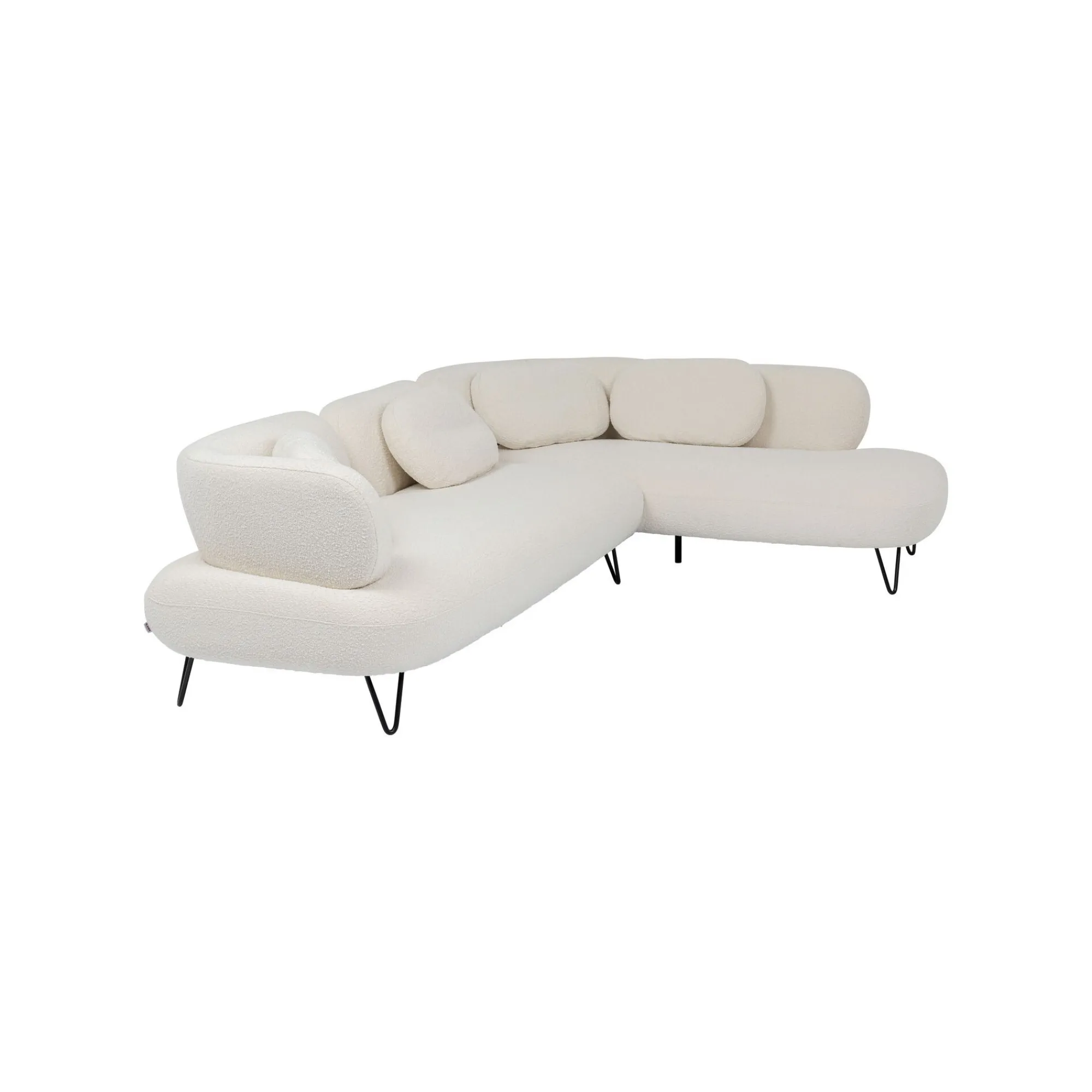KARE Design Canapé D'angle Peppo Crème Droite ^ Canapé & Banquette