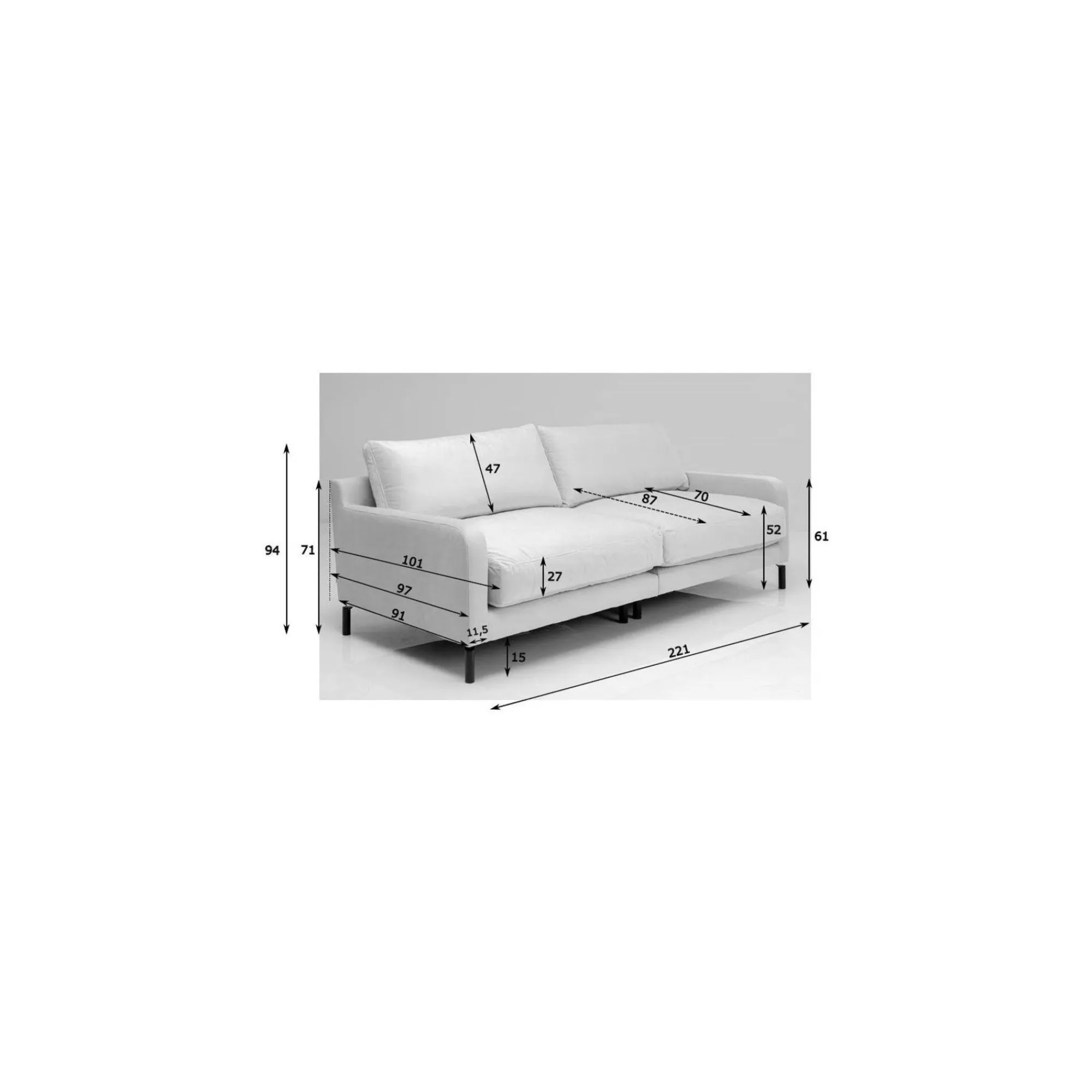 KARE Design Canapé Discovery 2 Places Velours Ocre ^ Canapé & Banquette
