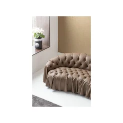 KARE Design Canapé Drapes 3 Places Marron ^ Canapé & Banquette