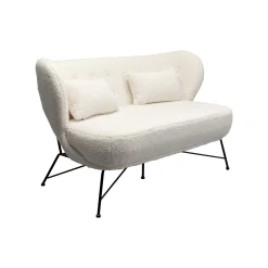 KARE Design Canapé Jacky Teddy 2 Places Blanc ^ Canapé & Banquette