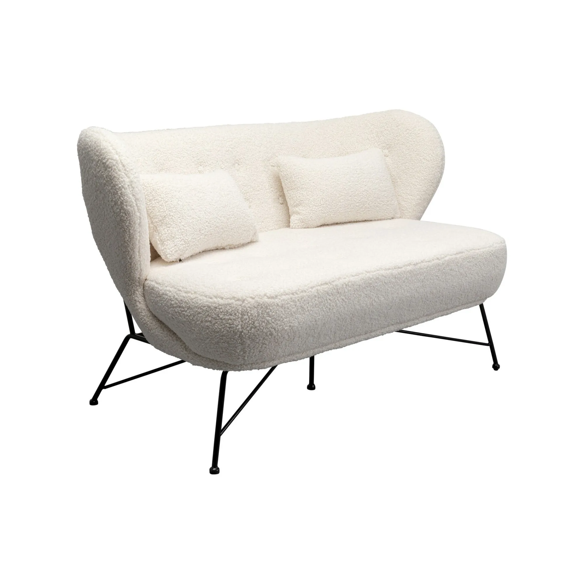 KARE Design Canapé Jacky Teddy 2 Places Blanc ^ Canapé & Banquette