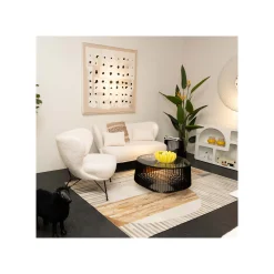 KARE Design Canapé Jacky Teddy 2 Places Blanc ^ Canapé & Banquette