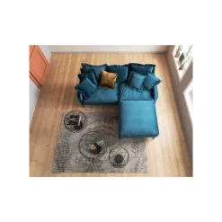 KARE Design Canapé Lullaby 3 Places Velours Bleu Pétrole ^ Canapé & Banquette