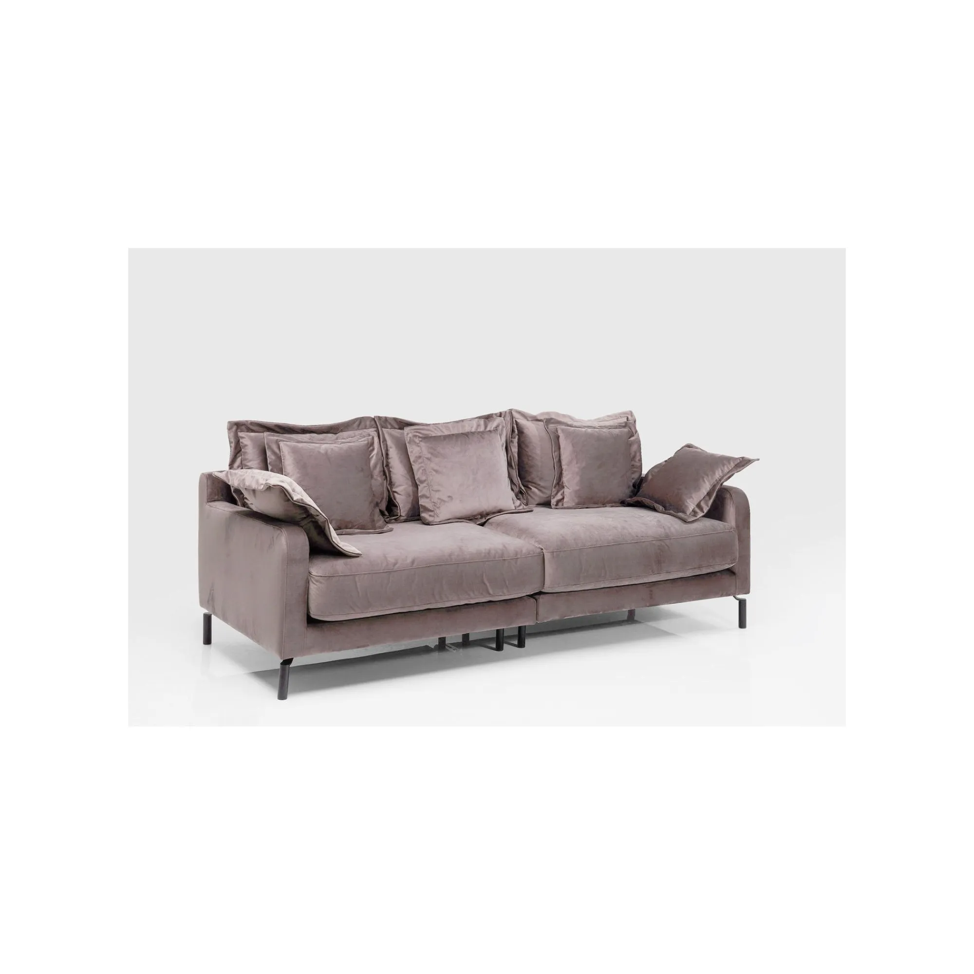 KARE Design Canapé Lullaby 3 Places Velours Taupe ^ Canapé & Banquette
