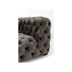 KARE Design Canapé Metropol 3 Places Velours Gris ^ Canapé & Banquette
