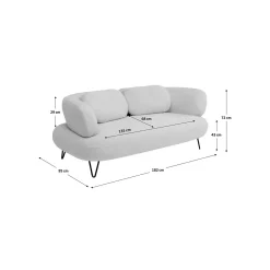 KARE Design Canapé Peppo 2 Places Bleu ^ Canapé & Banquette