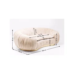 KARE Design Canapé Perugia 2 Places Velours Beige ^ Canapé & Banquette