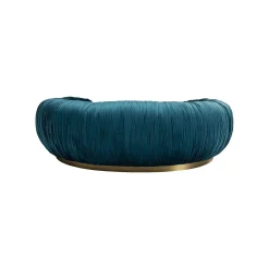 KARE Design Canapé Perugia 2 Places Velours Bleu-vert ^ Canapé & Banquette