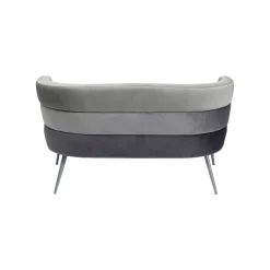 KARE Design Canapé Sandwich 2 Places Velours Gris ^ Canapé & Banquette