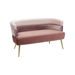 KARE Design Canapé Sandwich 2 Places Velours Rose ^ Canapé & Banquette