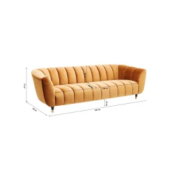 KARE Design Canapé Spectra 3 Places Velours Marron ^ Canapé & Banquette