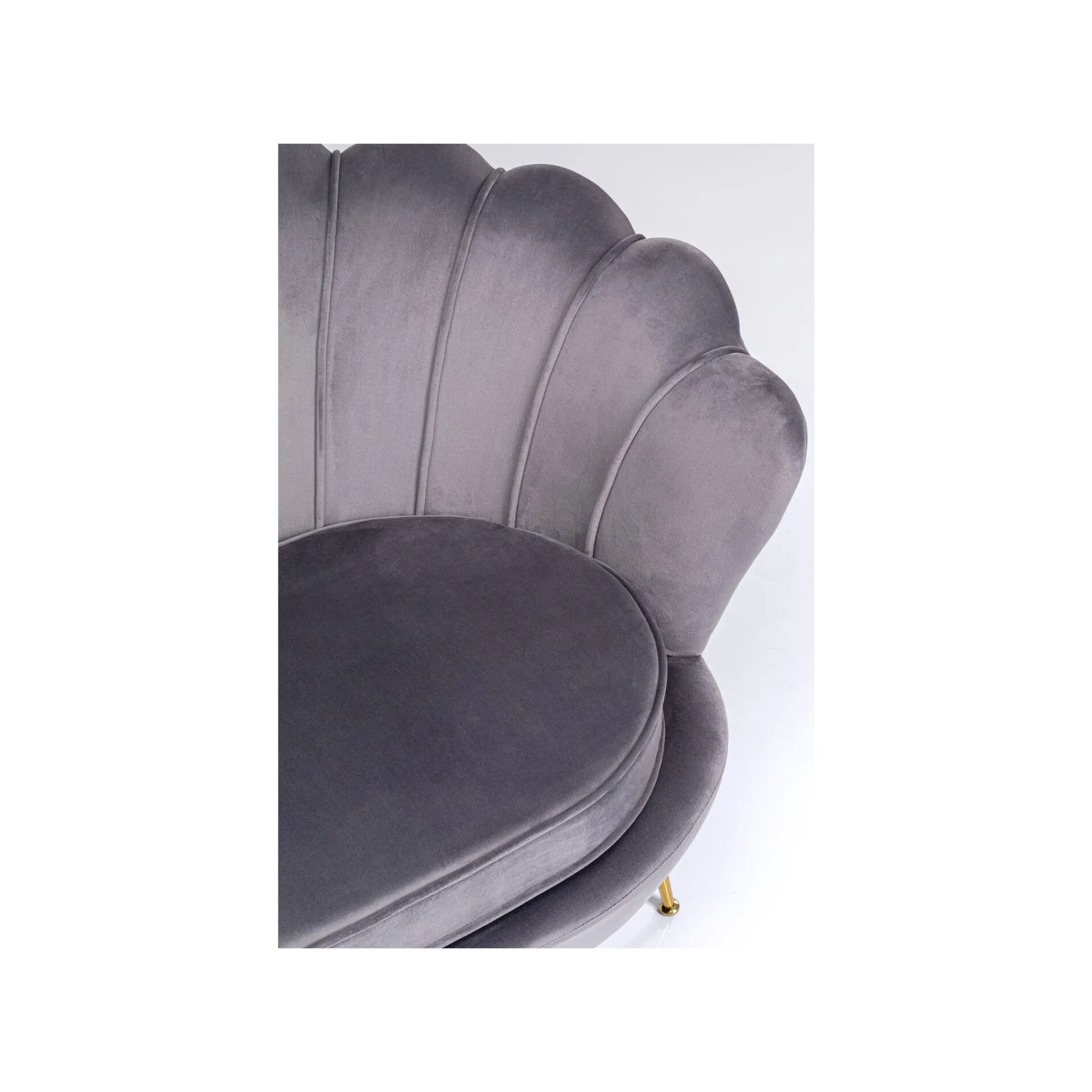 KARE Design Canapé Water Lily 2 Places Velours Gris Et Acier Doré ^ Canapé & Banquette