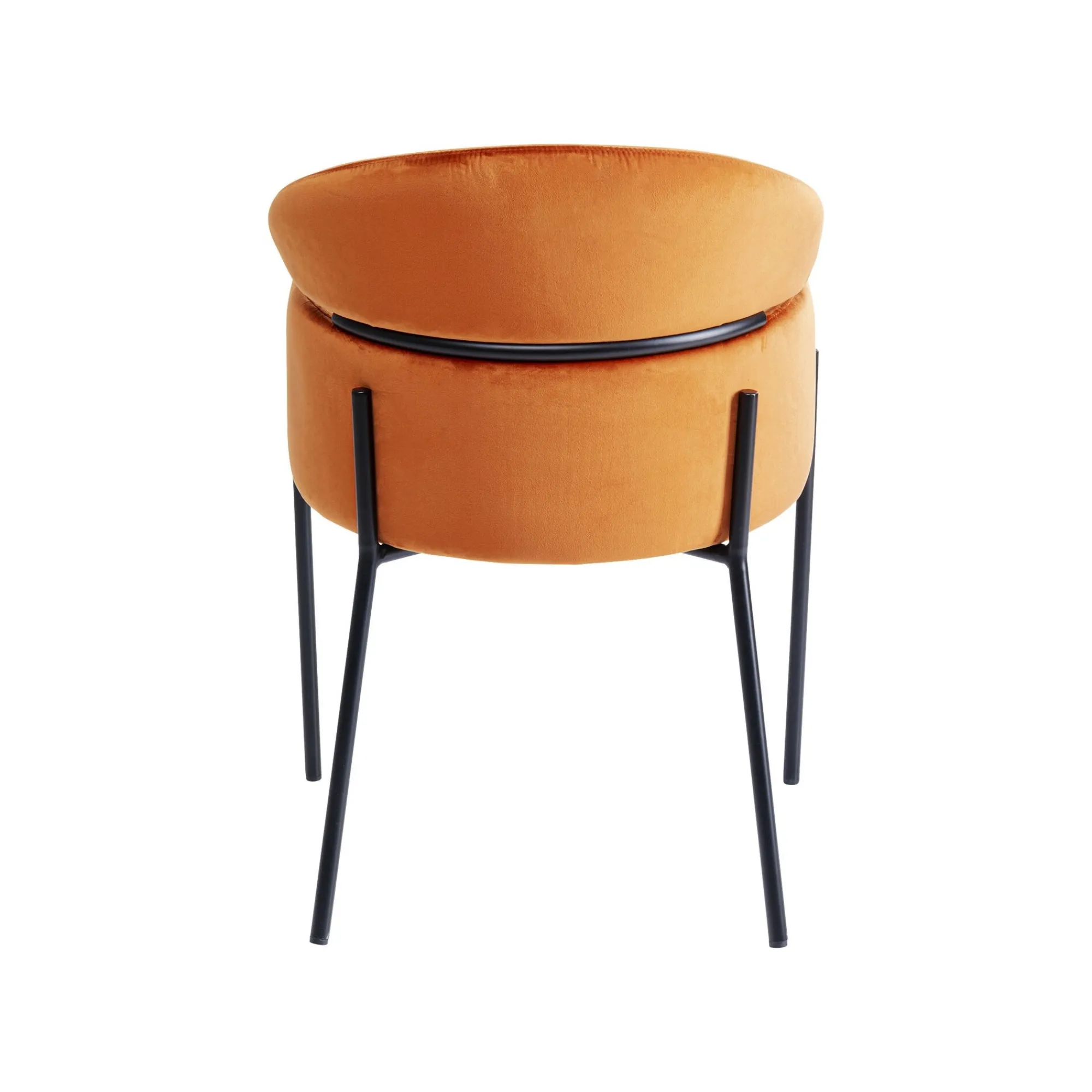 KARE Design Chaise Avec Accoudoirs Alexia Velours Orange ^ Chaise