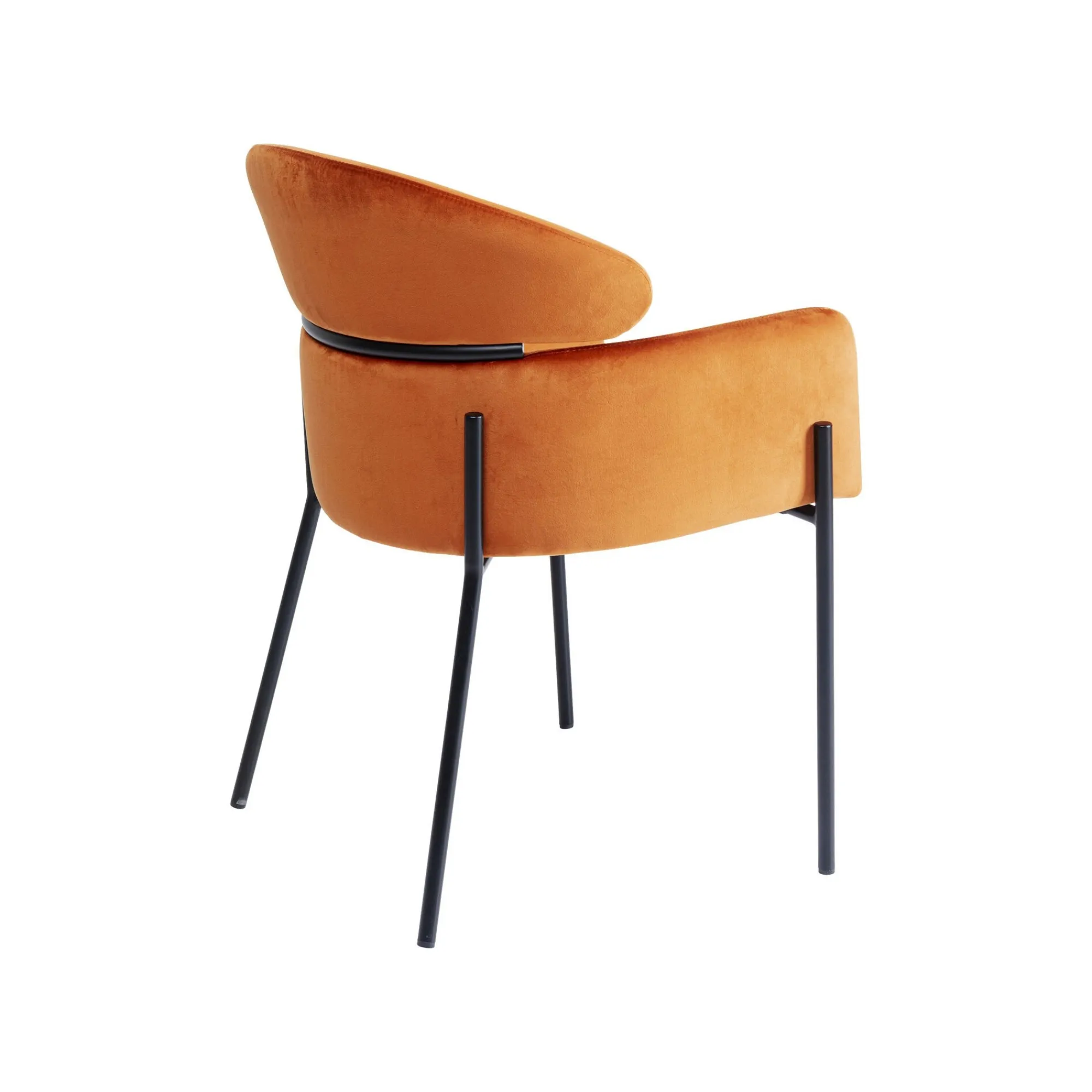 KARE Design Chaise Avec Accoudoirs Alexia Velours Orange ^ Chaise