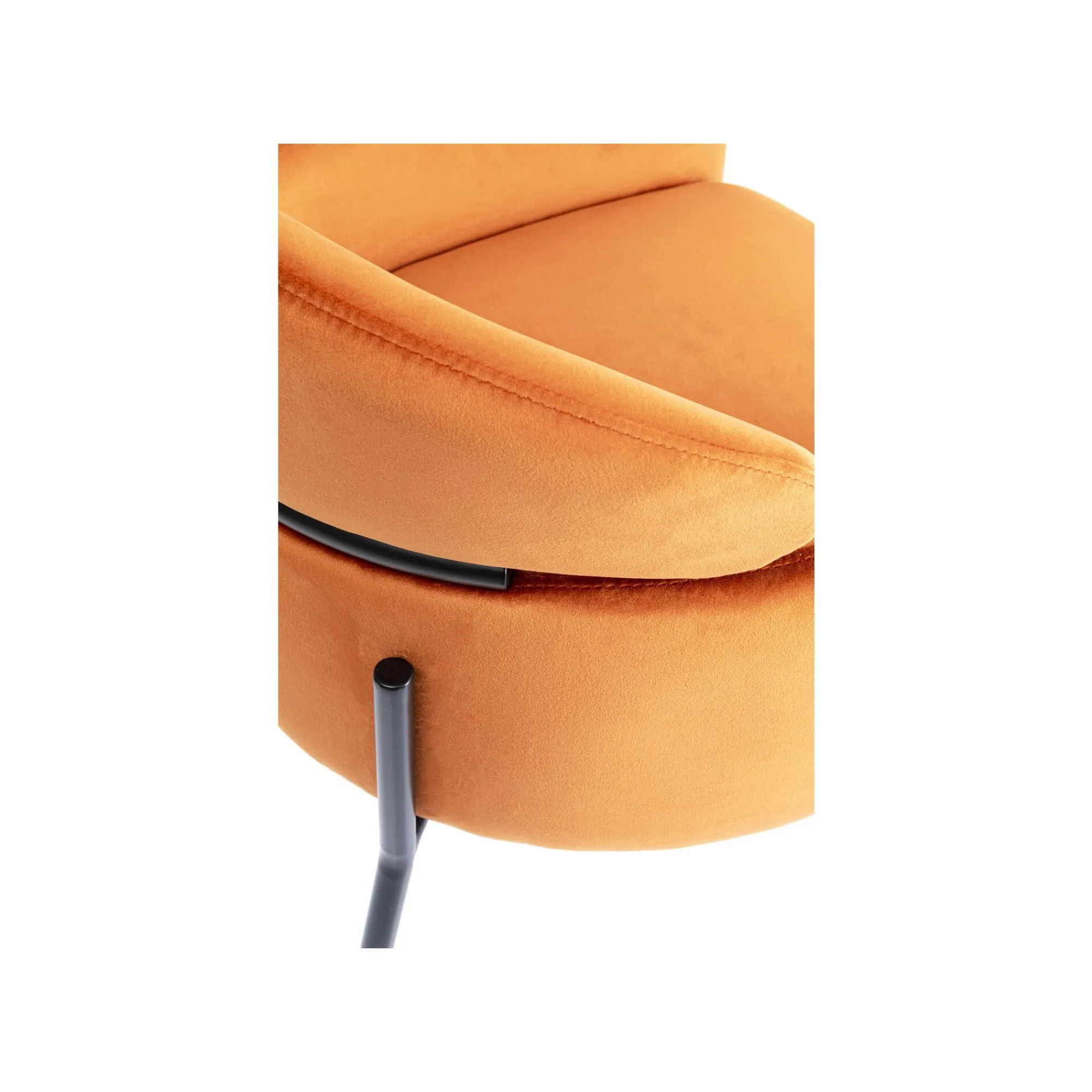 KARE Design Chaise Avec Accoudoirs Alexia Velours Orange ^ Chaise