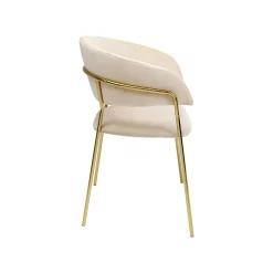 KARE Design Chaise Avec Accoudoirs Belle Velours Crème ^ Chaise