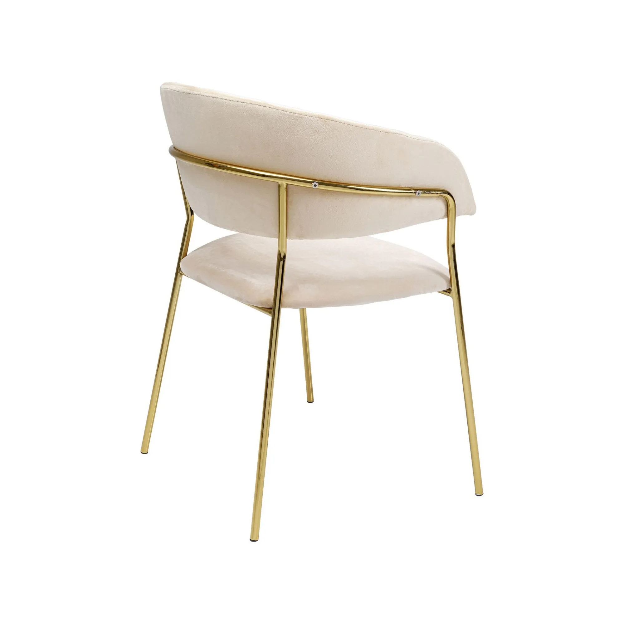 KARE Design Chaise Avec Accoudoirs Belle Velours Crème ^ Chaise