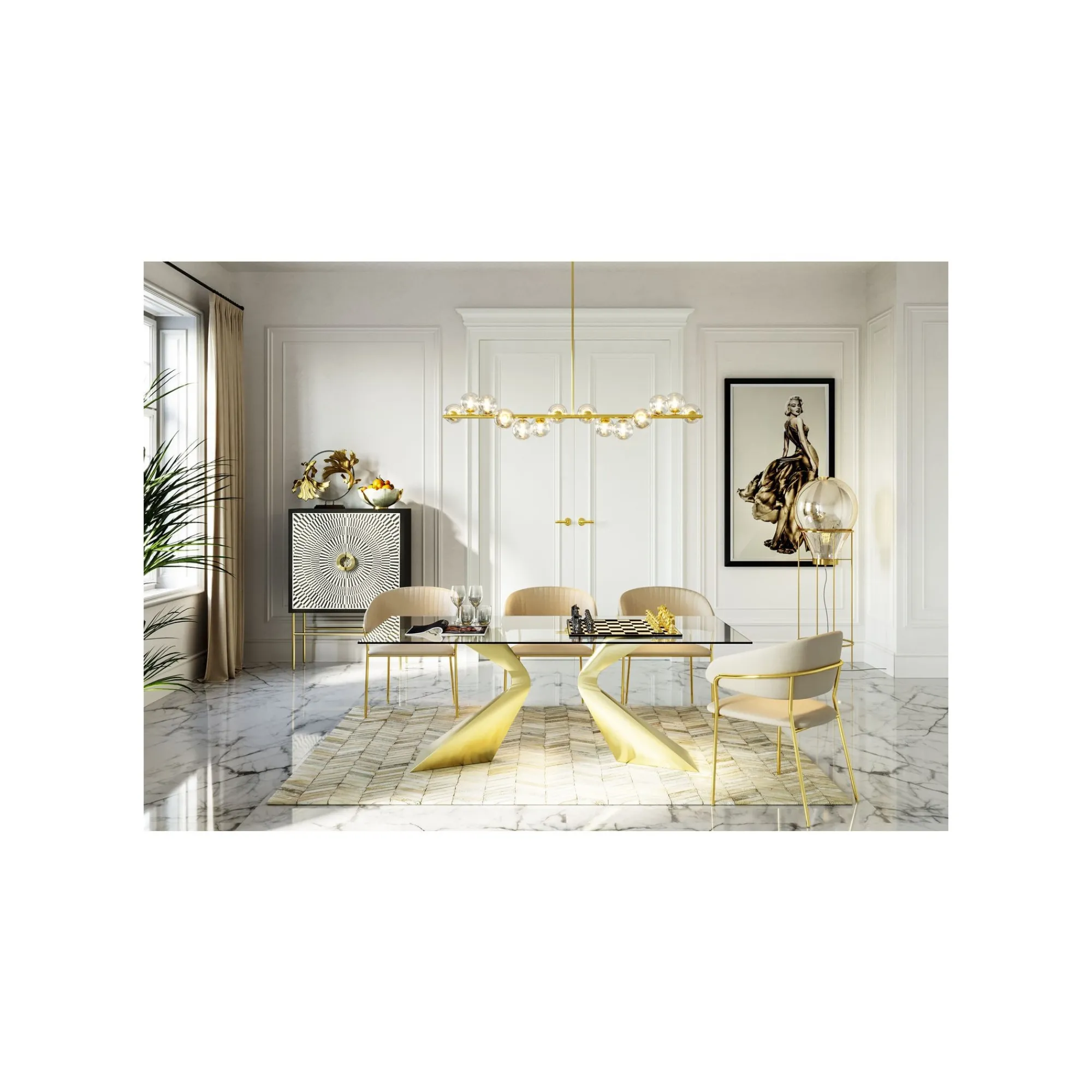 KARE Design Chaise Avec Accoudoirs Belle Velours Crème ^ Chaise
