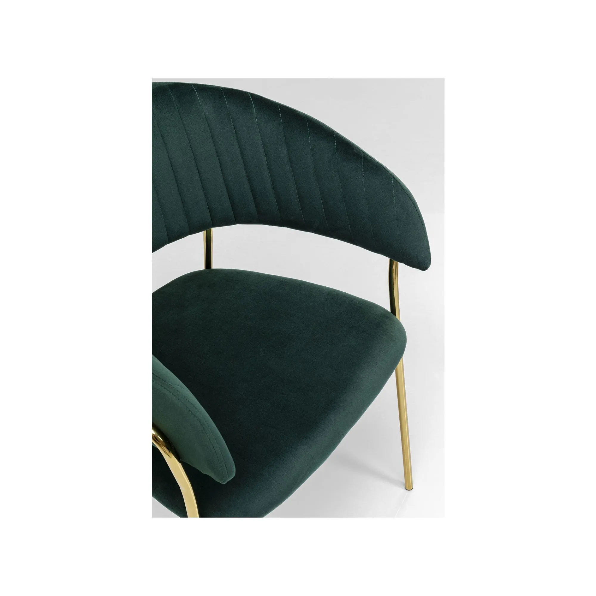 KARE Design Chaise Avec Accoudoirs Belle Velours Vert ^ Chaise