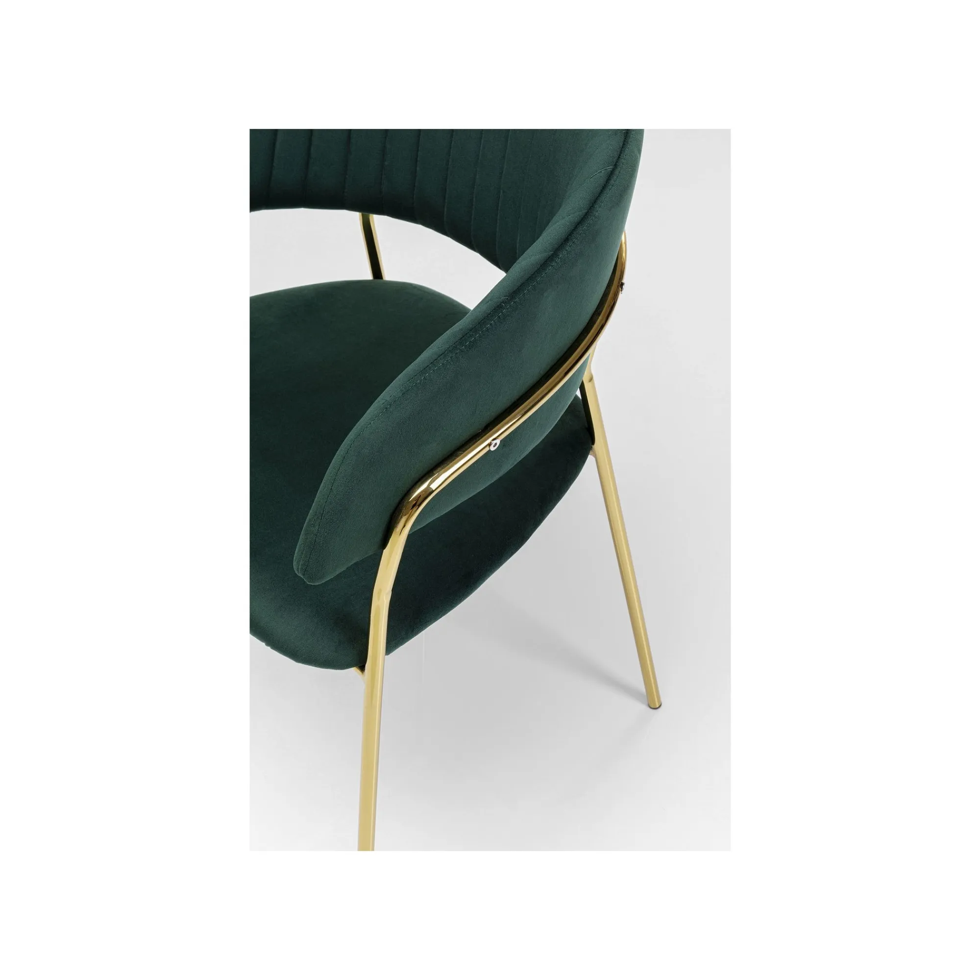 KARE Design Chaise Avec Accoudoirs Belle Velours Vert ^ Chaise