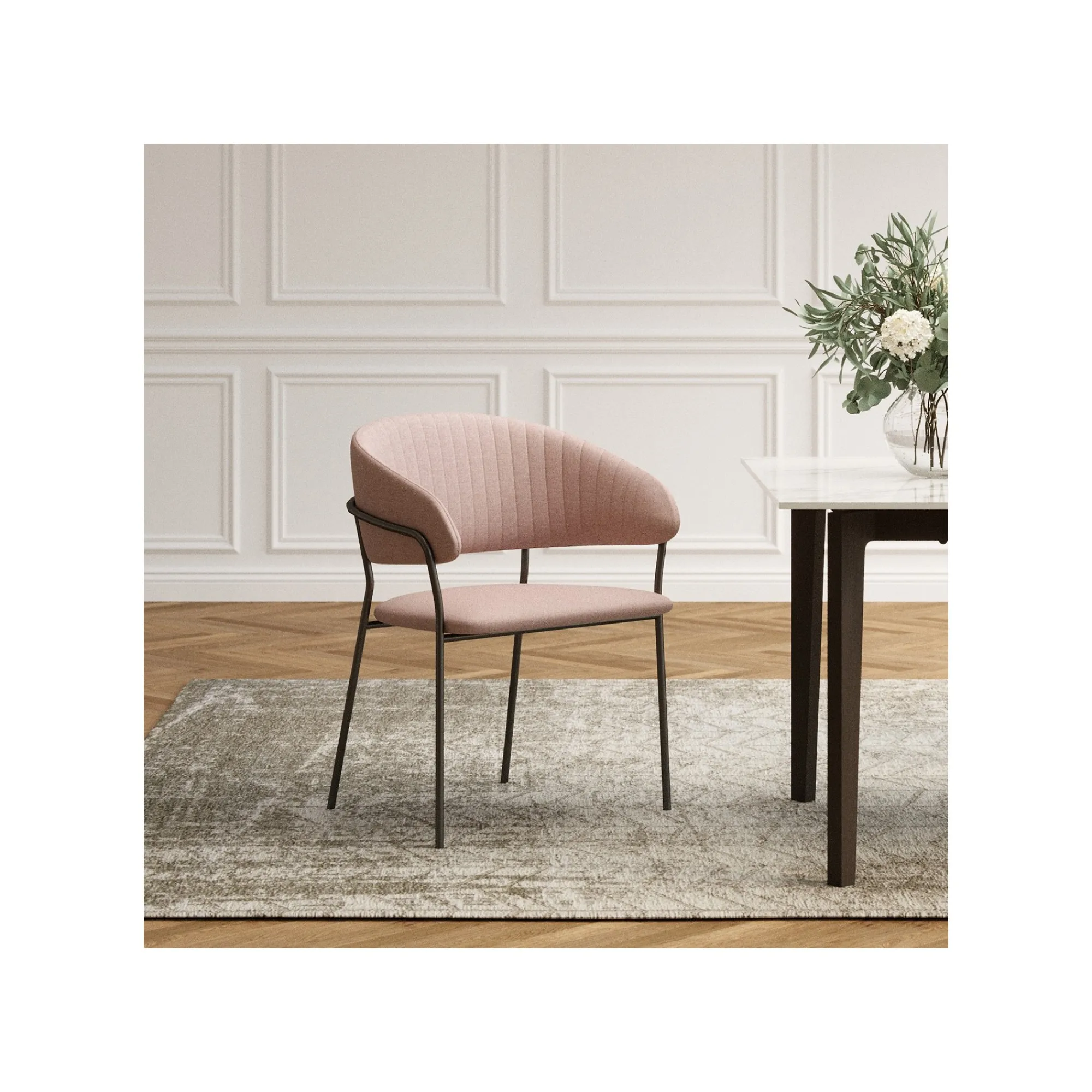 KARE Design Chaise Avec Accoudoirs Belle Rose ^ Chaise