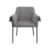 KARE Design Chaise Avec Accoudoirs Bess Grise ^ Chaise