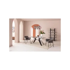 KARE Design Chaise Avec Accoudoirs Bess Grise ^ Chaise