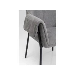 KARE Design Chaise Avec Accoudoirs Bess Grise ^ Chaise