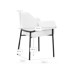KARE Design Chaise Avec Accoudoirs Bess Grise ^ Chaise