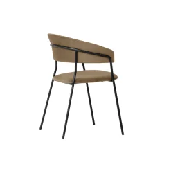 KARE Design Chaise Avec Accoudoirs Belle Velours Marron ^ Chaise