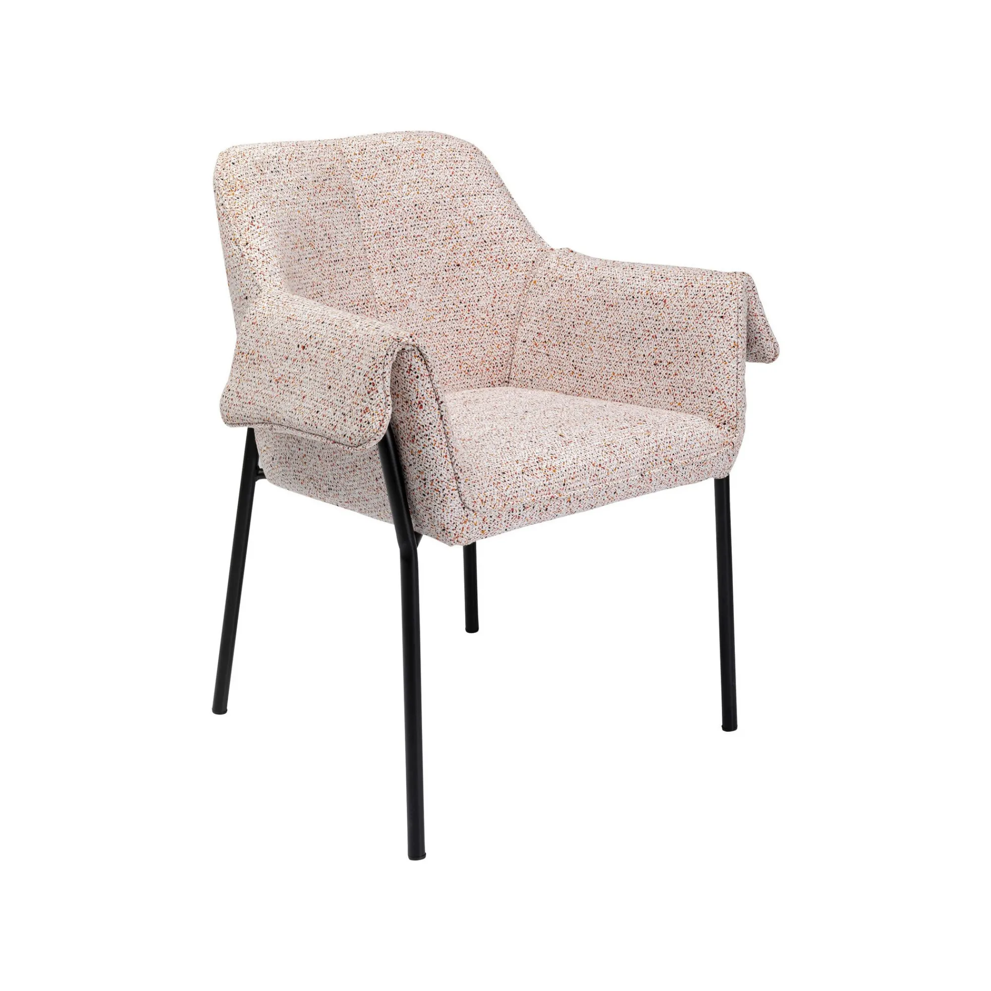 KARE Design Chaise Avec Accoudoirs Bess Flitter Crème ^ Chaise