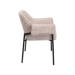 KARE Design Chaise Avec Accoudoirs Bess Flitter Crème ^ Chaise