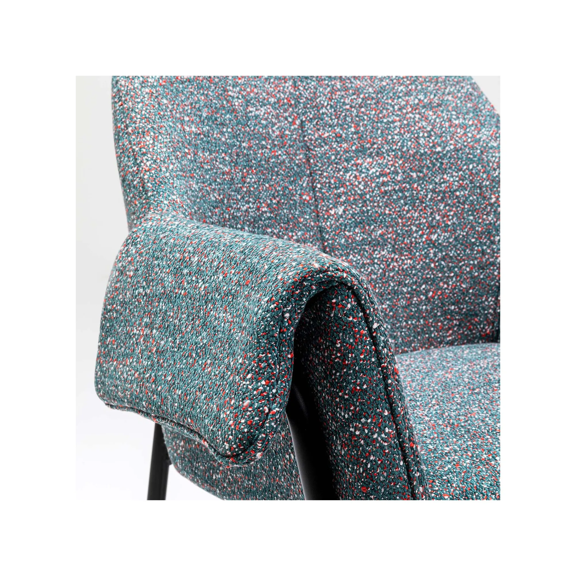 KARE Design Chaise Avec Accoudoirs Bess Flitter Grise ^ Chaise