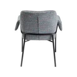 KARE Design Chaise Avec Accoudoirs Bess Flitter Grise ^ Chaise