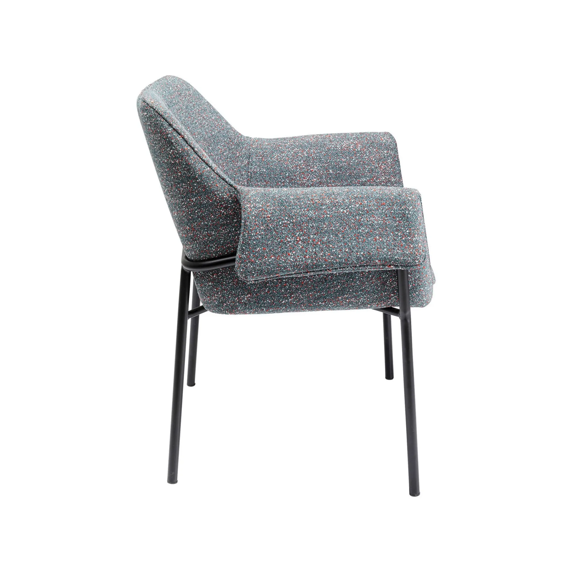 KARE Design Chaise Avec Accoudoirs Bess Flitter Grise ^ Chaise