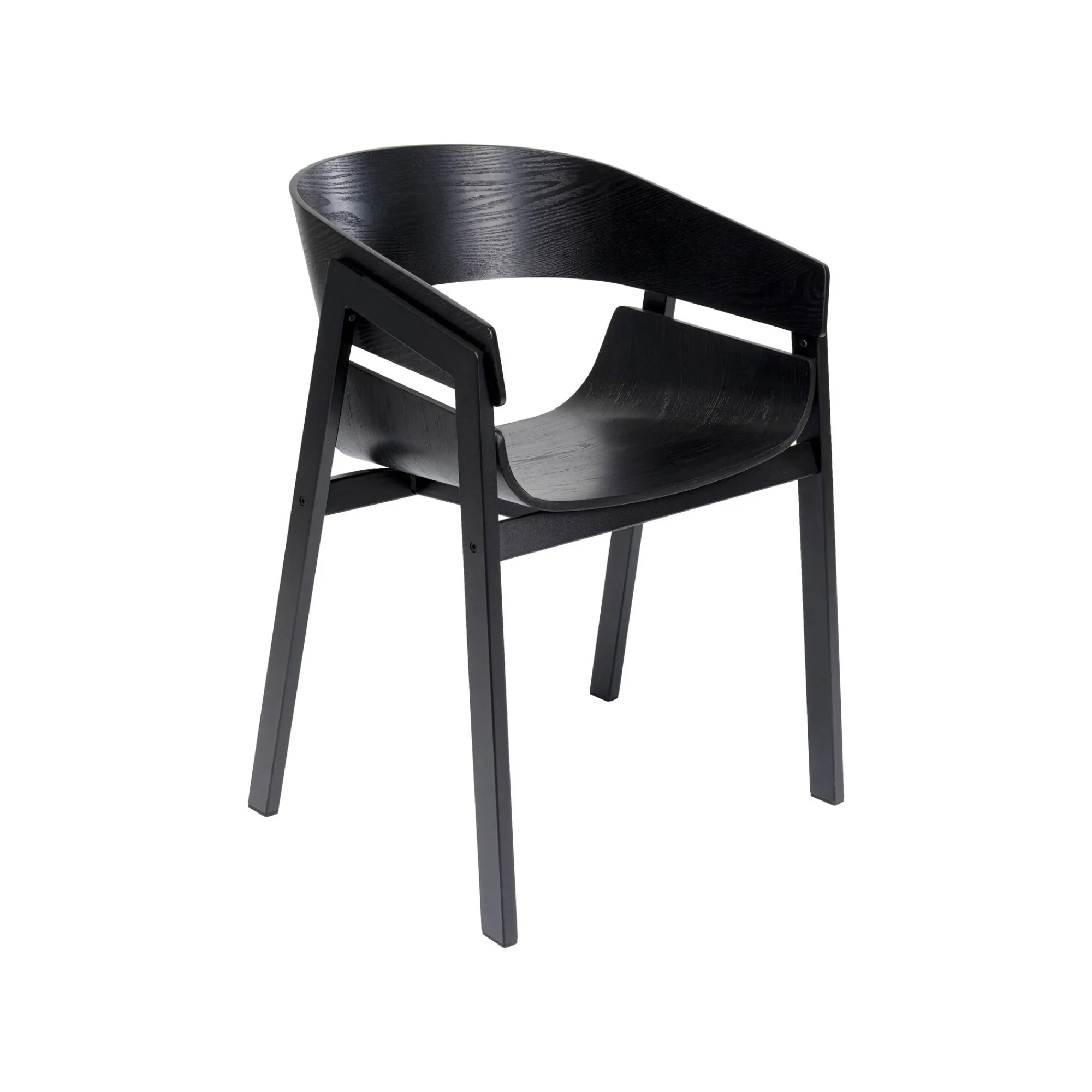 KARE Design Chaise Avec Accoudoirs Biarritz Noire ^ Chaise