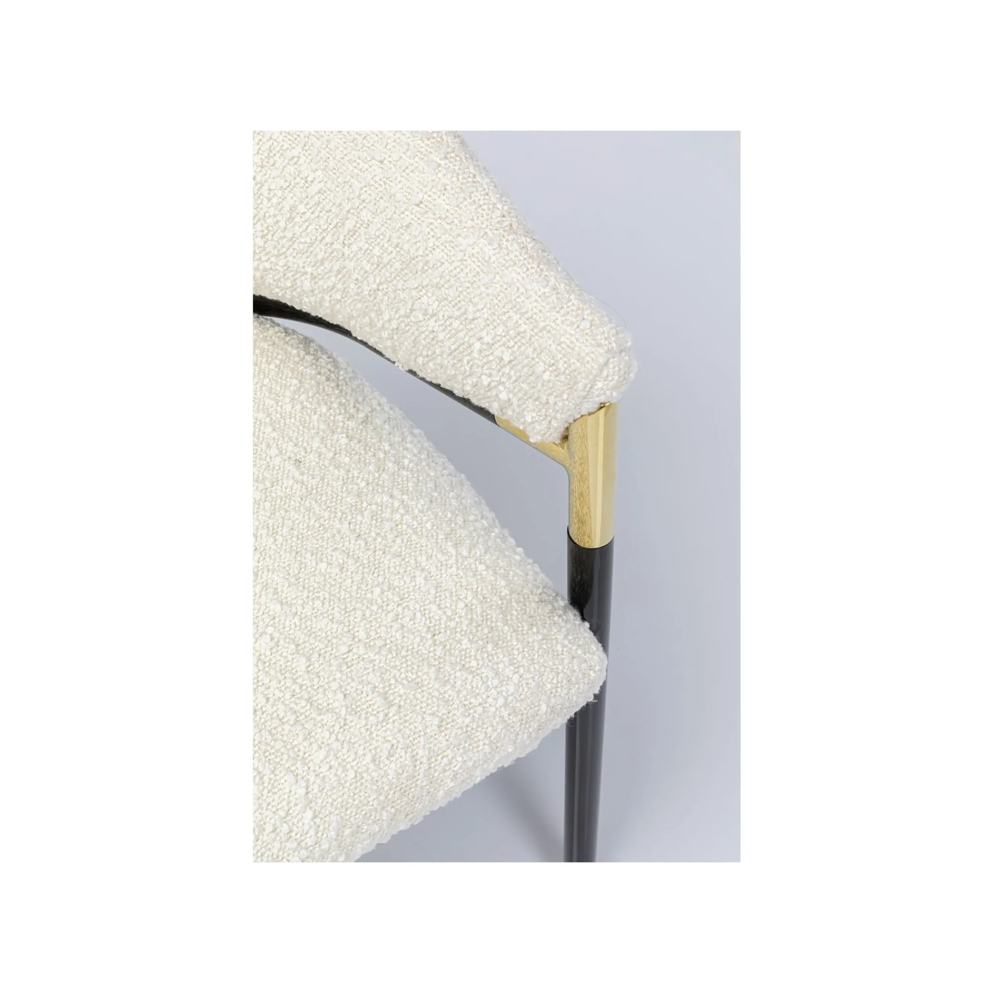 KARE Design Chaise Avec Accoudoirs Boulevard Boucle Crème ^ Chaise