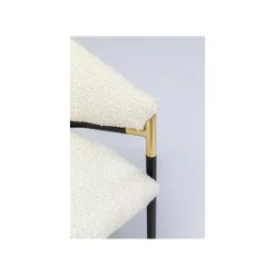 KARE Design Chaise Avec Accoudoirs Boulevard Boucle Crème ^ Chaise