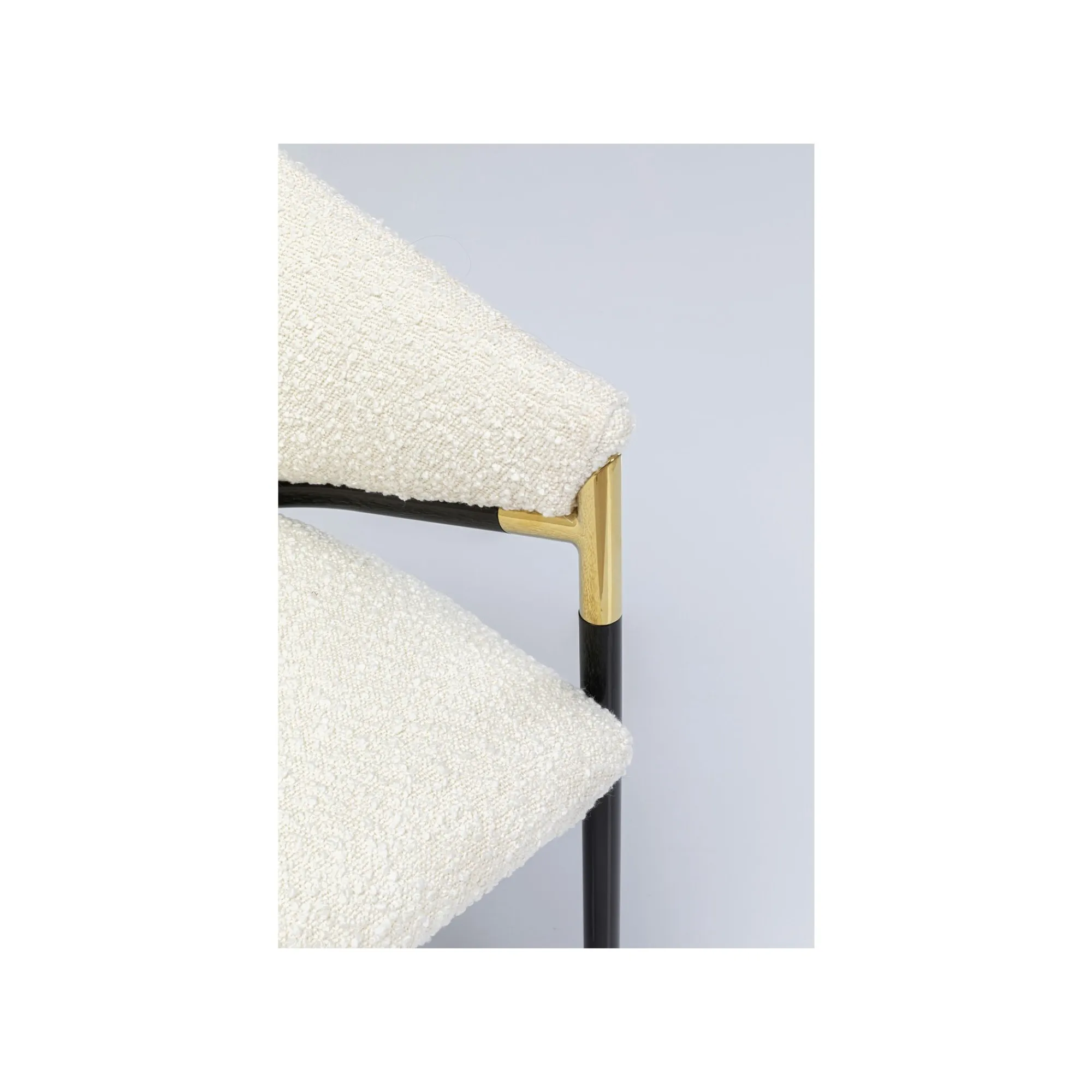 KARE Design Chaise Avec Accoudoirs Boulevard Boucle Crème ^ Chaise