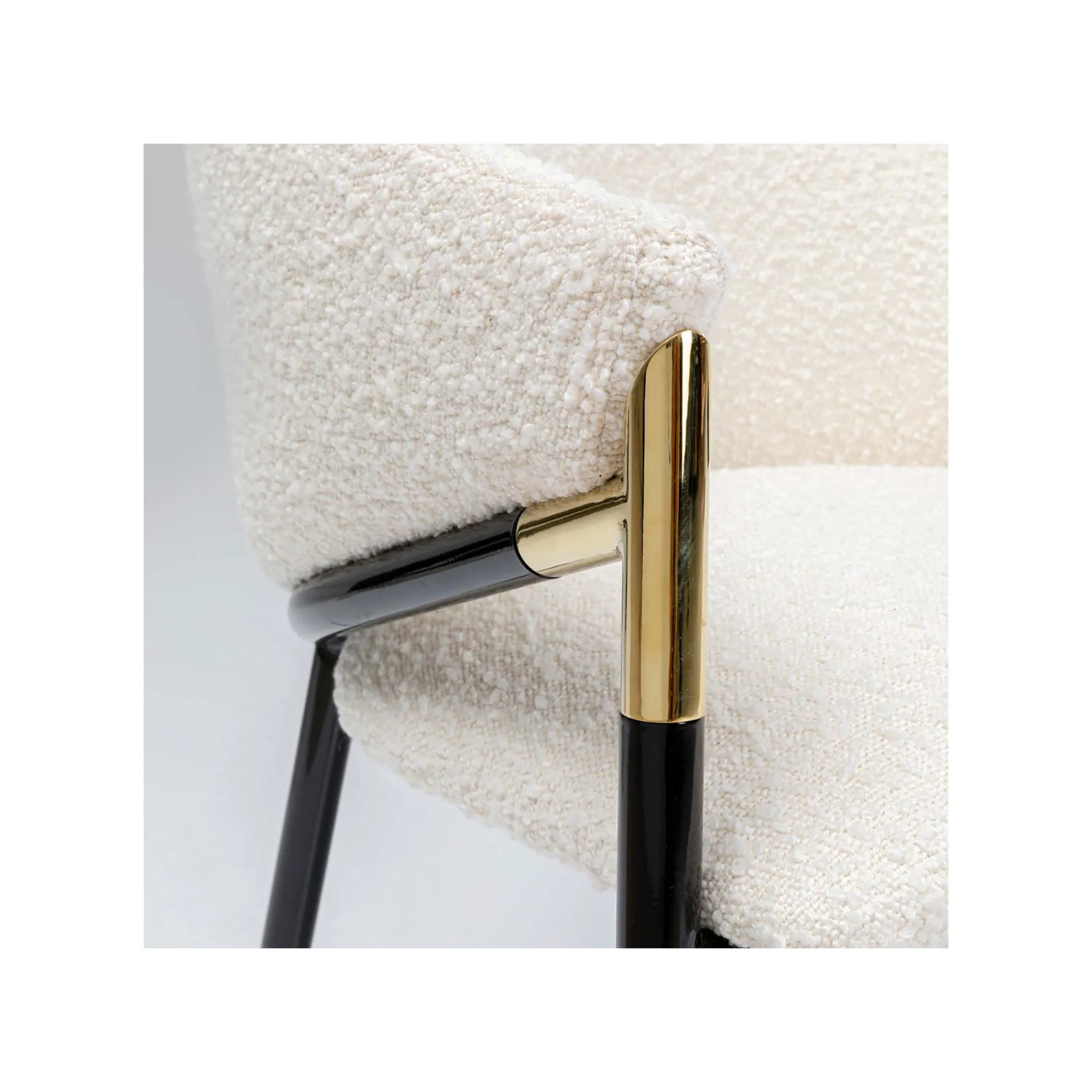 KARE Design Chaise Avec Accoudoirs Boulevard Boucle Crème ^ Chaise